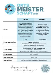 Ortsmeisterschaften 2024 - Finalspiele am 28.09.2024